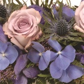 Wreath (Leaf Edging) Lilac and Blue